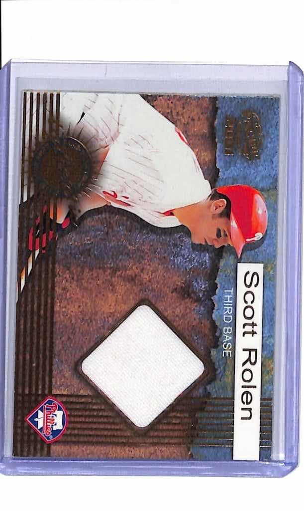 SCOTT ROLEN 2001 PACIFIC GAME USED JERSEY CARD: NEAR MINT OR BETTER CONDITION