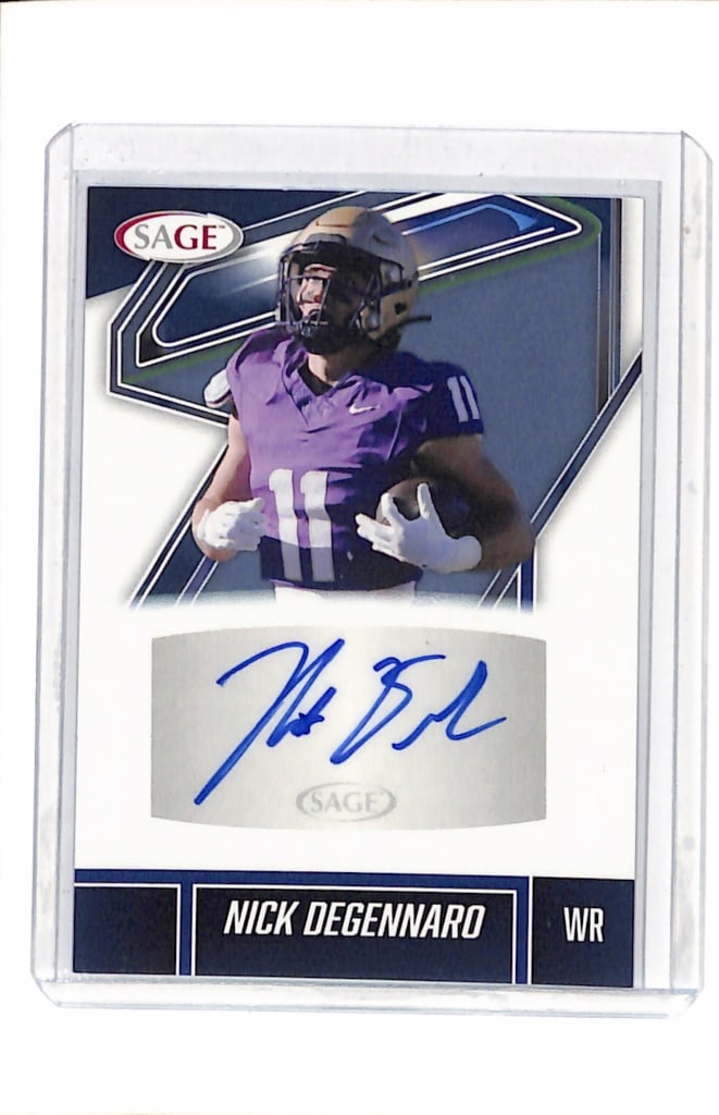 NICK DEGENNARO 2025 SAGE HIT AUTOGRAPH ROOKIE CARD: NEAR MINT OR BETTER CONDITION