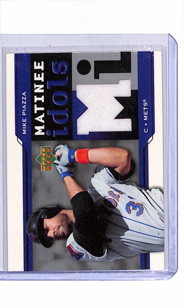 MIKE PIAZZA 2004 UPPER DECK GAME USED JERSEY CARD: NEAR MINT OR BETTER CONDITION