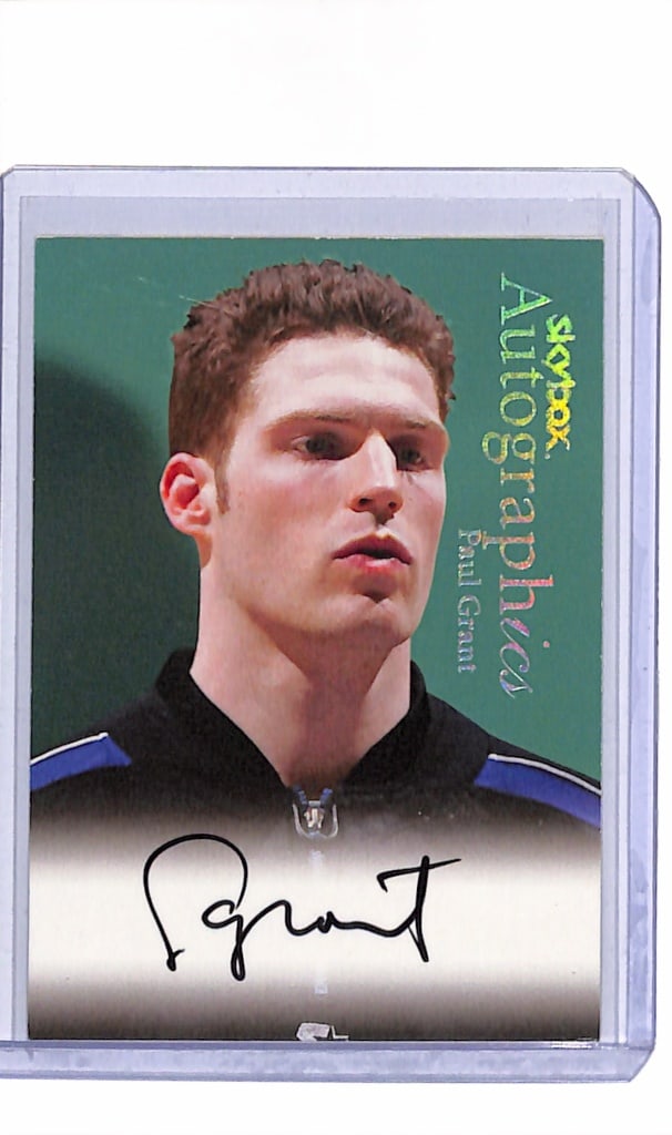 PAUL GRANT 1999-00 SKYBOX AUOGRAPHICS AUTOGRAPH CARD: NEAR MINT OR BETTER CONDITION
