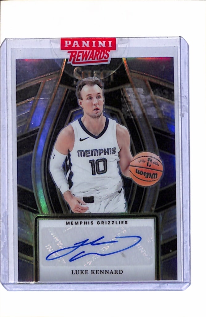 LUKE KENNARD 2023-24 PANINI SELECT SILVER PRIZM AUTOGRAPH CARD: NEAR MINT OR BETTER CONDITION