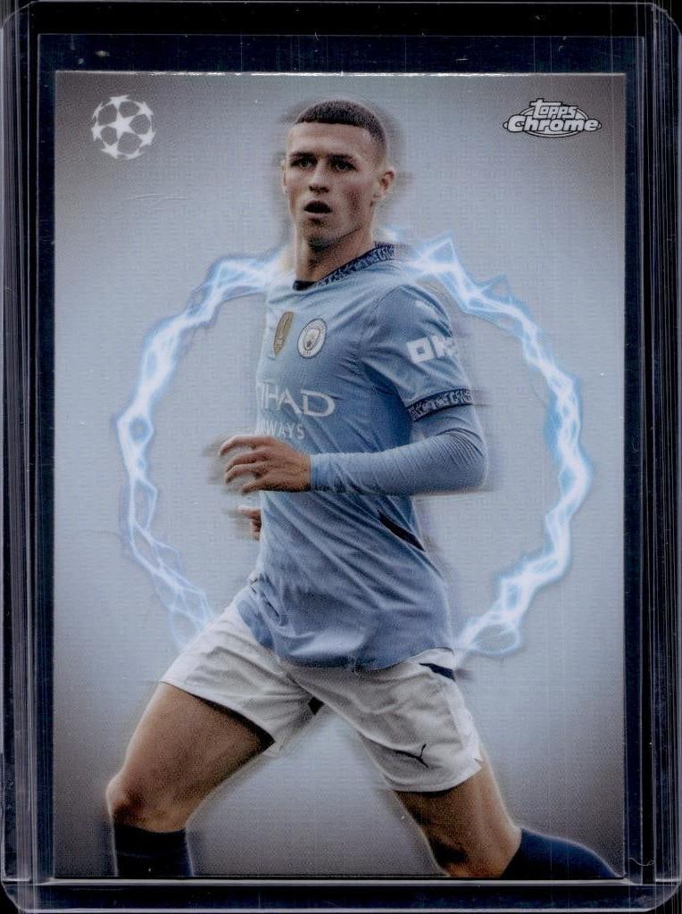 PHIL FODEN 2024-25 TOPPS CHROME UEFA CHAMPIONS CIRCLE OF POWER REFRACTOR: NEAR MINT OR BETTER CONDITION
