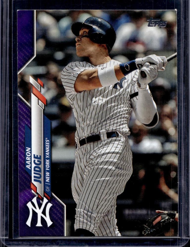 AARON JUDGE 2020 TOPPS PURPLE PARALLEL: NEAR MINT OR BETTER CONDITION