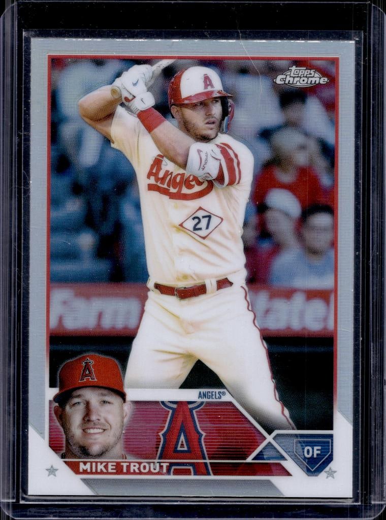 MIKE TROUT 2023 TOPPS CHROME REFRACTOR: NEAR MINT OR BETTER CONDITION