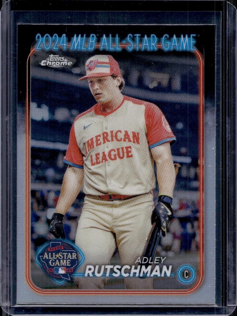 ADLEY RUTSCHMAN 2024 TOPPS CHROME UPDATE ALL-STAR REFRACTOR: NEAR MINT OR BETTER CONDITION