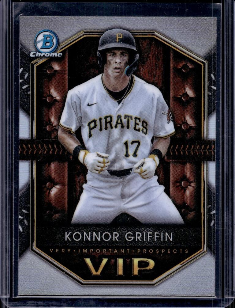 KONNOR GRIFFIN 2025 BOWMAN CHROME VIP REFRACTOR ROOKIE CARD: NEAR MINT OR BETTER CONDITION