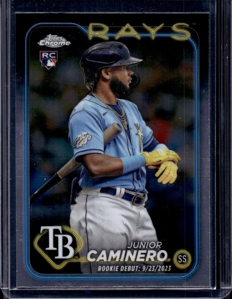 JUNIOR CAMINERO 2024 TOPPS CHROME UPDATE ROOKIE CARD: NEAR MINT OR BETTER CONDITION