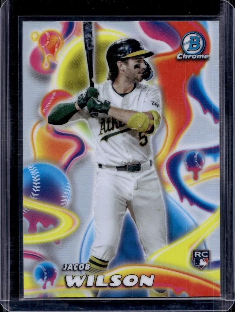 JACOB WILSON 2025 BOWMAN CHROME MELT MASHERS REFRACTOR ROOKIE: NEAR MINT OR BETTER CONDITION