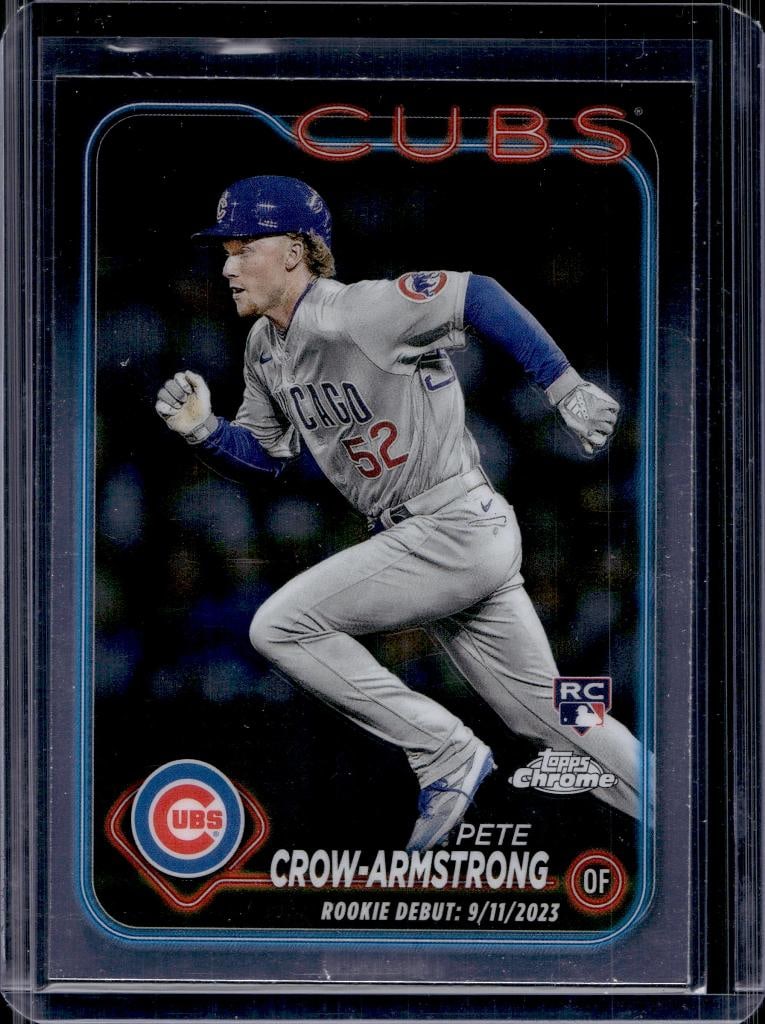 PETE CROW ARMSTRONG 2024 TOPPS CHROME UPDATE ROOKIE CARD: NEAR MINT OR BETTER CONDITION