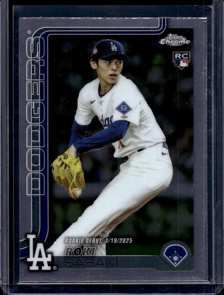 ROKI SASAKI 2025 TOPPS CHROME UPDATE ROOKIE CARD: NEAR MINT OR BETTER CONDITION