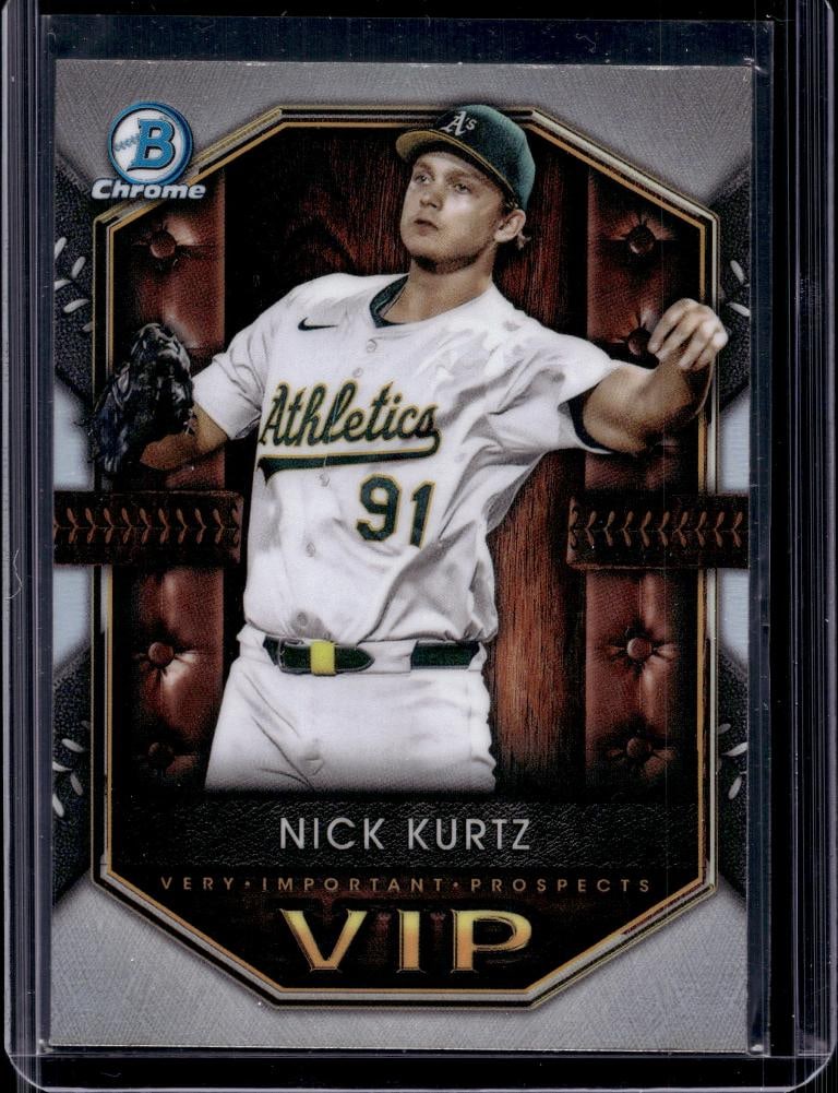 NICK KURTZ 2025 BOWMAN CHROME VIP REFRACTOR ROOKIE CARD (1 of 1)