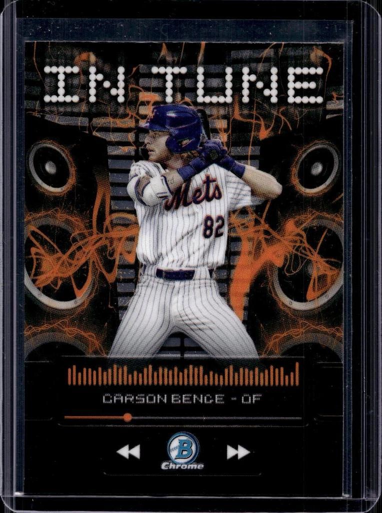 CARSON BENGE 2024 BOWMAN CHROME IN TUNE ROOKIE CARD: NEAR MINT OR BETTER CONDITION