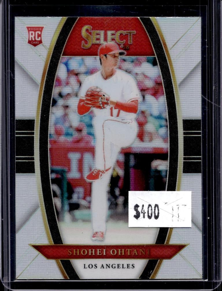 SHOHEI OHTANI 2018 PANINI SELECT SILVER PRIZM ROOKIE CARD SP: NEAR MINT OR BETTER CONDITION