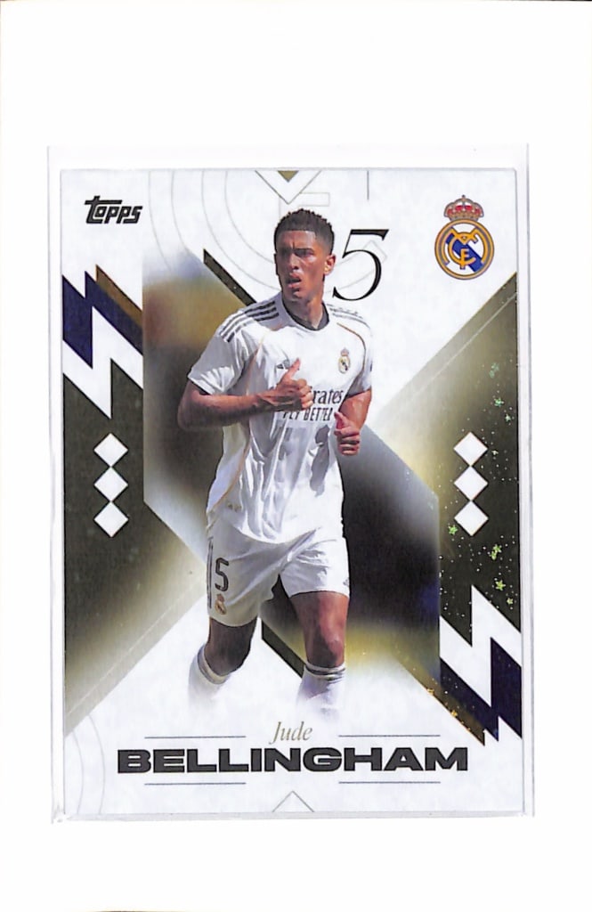 JUDE BELLINGHAM 2025-26 TOPPS LOS BLANCOS REAL MADRID GALAXIAL PARALLEL: NEAR MINT OR BETTER CONDITION