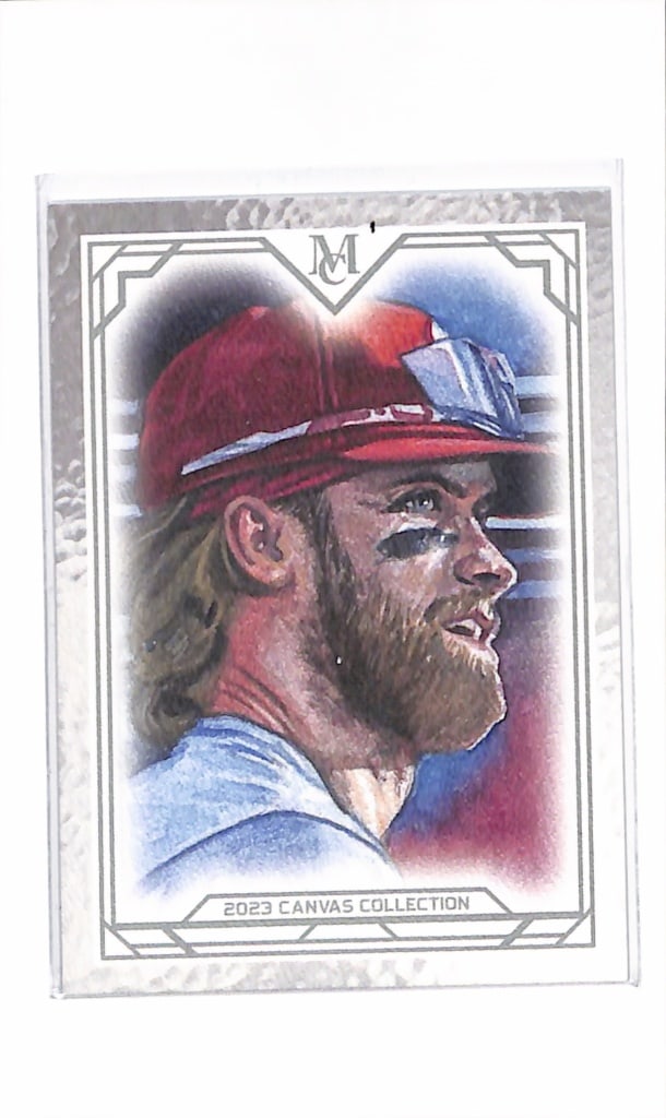 BRYCE HARPER 2023 TOPPS MUSEUM COLLECTION CANVAS INSERT: NEAR MINT OR BETTER CONDITION