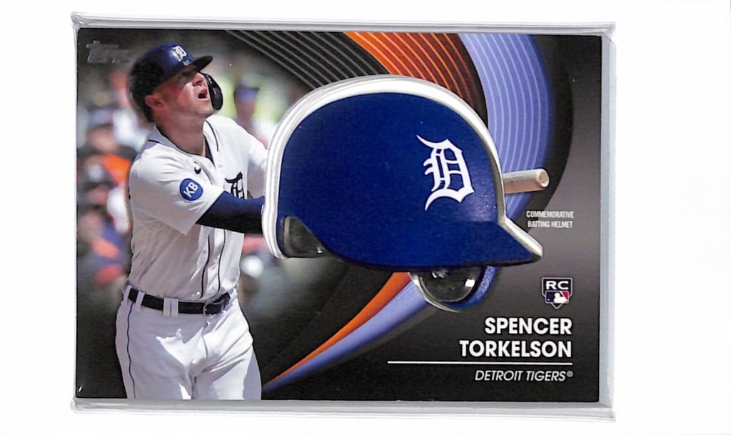 SPENCER TORKELSON 2022 TOPPS TRIBUTE HELMET RELIC ROOKIE CARD (1 of 1)