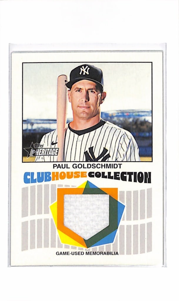 PAUL GOLDSCHMIDT 2026 TOPPS HERITAGE GAME USED JERSEY CARD: NEAR MINT OR BETTER CONDITION
