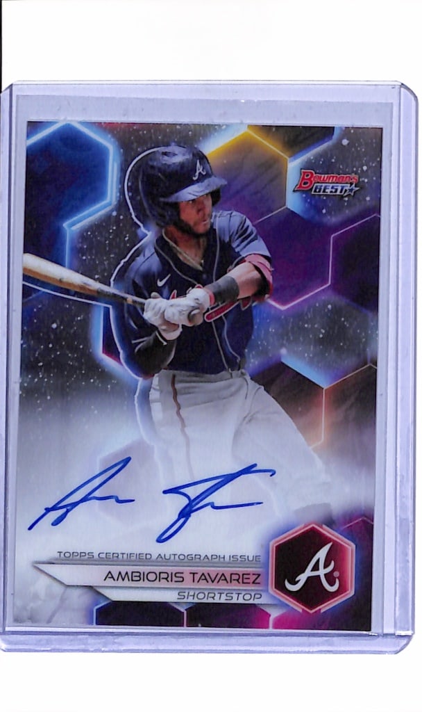 AMBIORIS TAVAREZ 2023 BOWMANS BEST REFRACTOR AUTOGRAPH ROOKIE CARD: NEAR MINT OR BETTER CONDITION