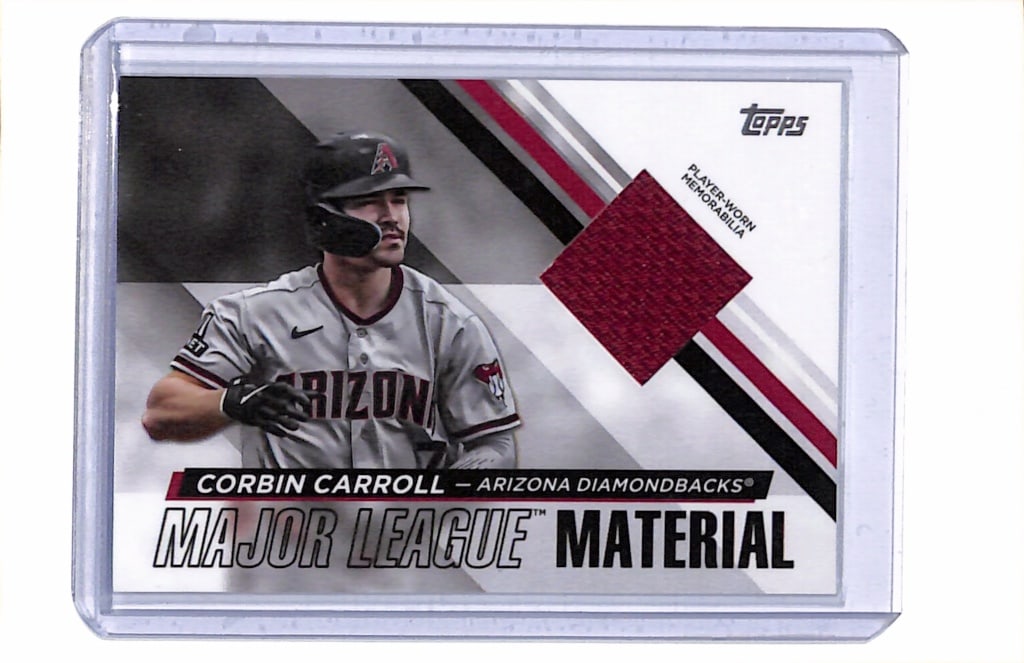 CORBIN CARROLL 2024 TOPPS GAME USED JERSEY CARD: NEAR MINT OR BETTER CONDITION