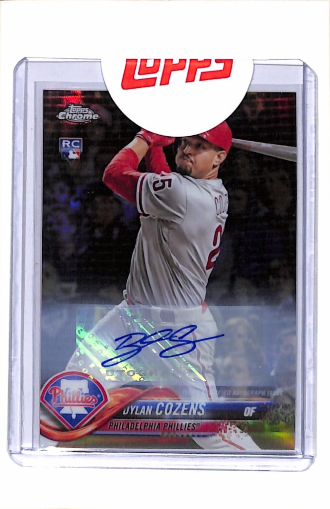 DYLAN COZENS 2018 TOPPS CHROME REFRACTOR AUTOGRAPH ROOKIE CARD: NEAR MINT OR BETTER CONDITION