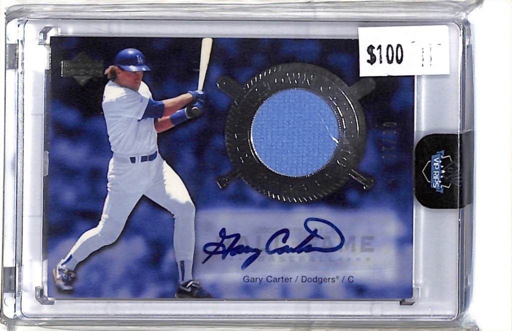 GARY CARTER 2005 UPPER DECK HALL OF FAME GAME USED JERSEY AUTOGRAPH SP (1 of 1)