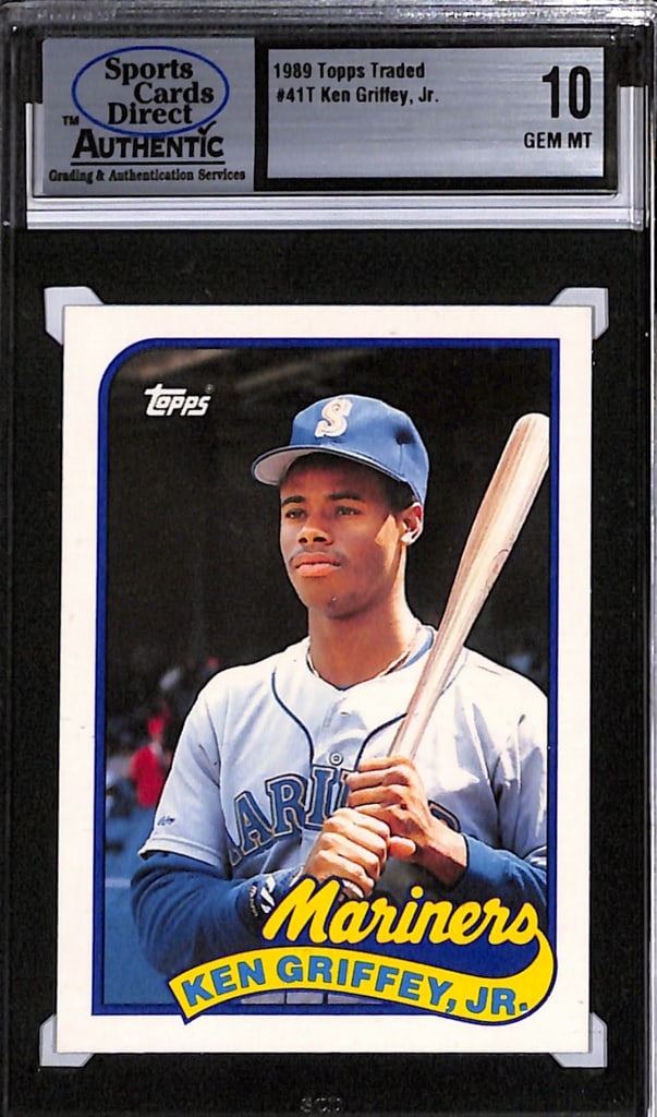 KEN GRIFFEY JR 1989 TOPPS TRADED ROOKIE CARD. GRADED (1 of 1)
