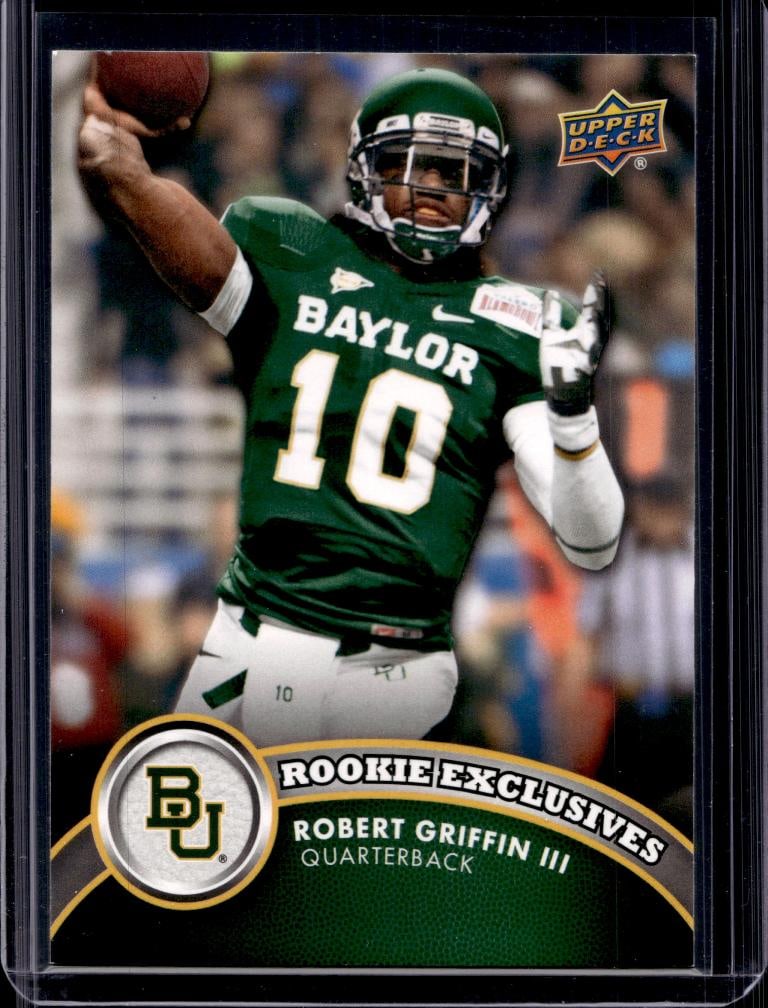 ROBERT GRIFFIN III 2012 UPPER DECK ROOKIE EXCLUSIVES ROOKIE CARD: NEAR MINT OR BETTER CONDITION
