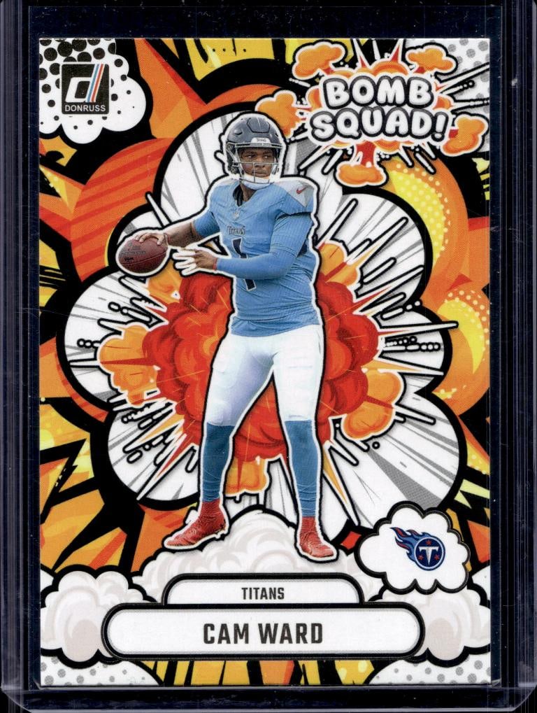 CAM WARD 2025 DONRUSS BOMB SQUAD ROOKIE CARD: NEAR MINT OR BETTER CONDITION