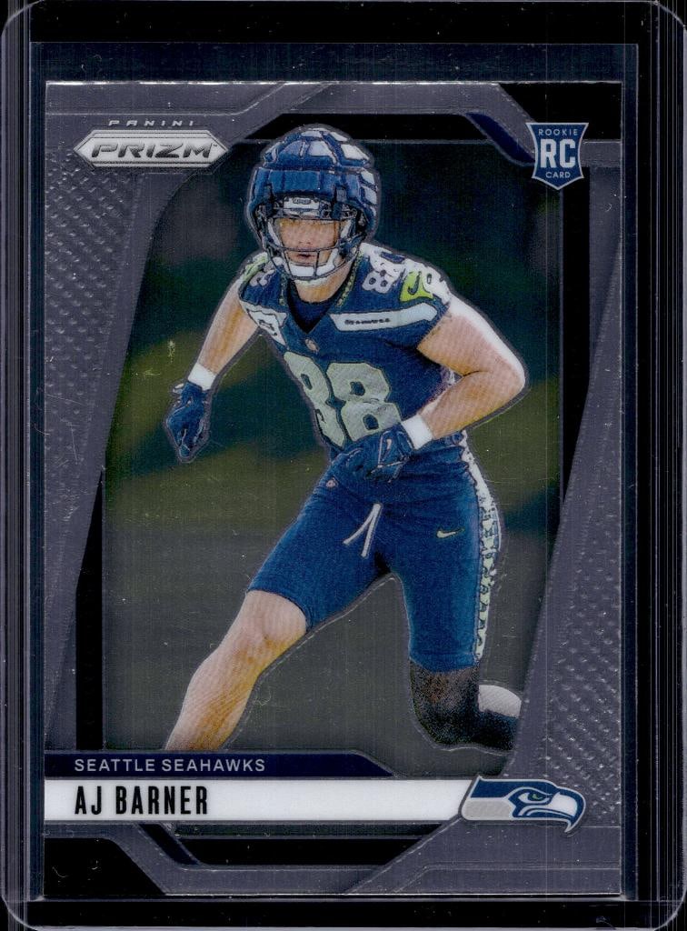 AJ BARNER 2024 PANINI PRIZM ROOKIE CARD: NEAR MINT OR BETTER CONDITION