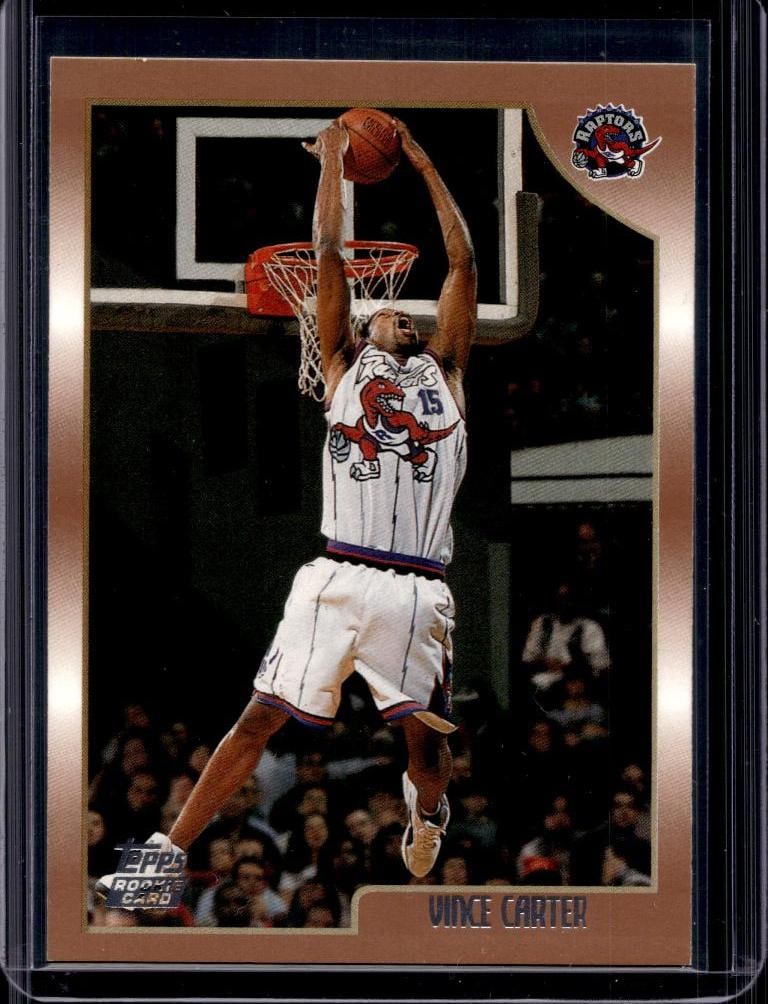 VINCE CARTER 1998-99 TOPPS ROOKIE CARD: NEAR MINT OR BETTER CONDITION