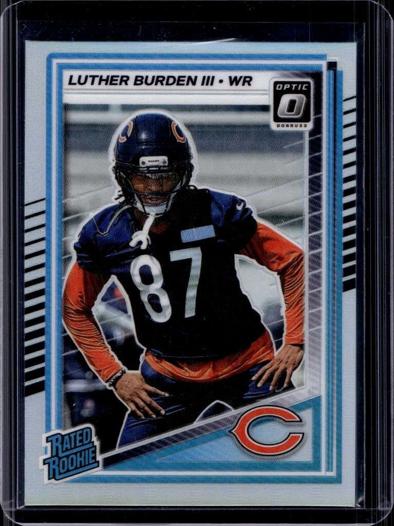 LUTHER BURDEN III 2025 PANINI OPTIC SILVER PRIZM ROOKIE CARD: NEAR MINT OR BETTER CONDITION