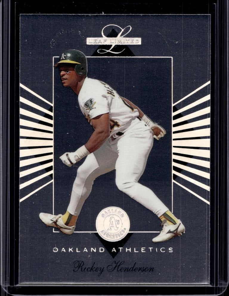 RICKEY HENDERSON 1994 LEAF LIMITED SILVER: NEAR MINT OR BETTER CONDITION