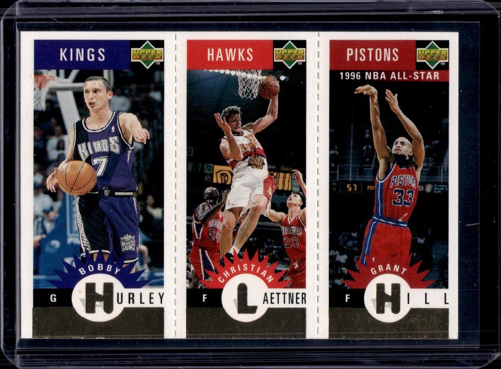 GRANT HILL LAETTNER HURLEY 1996-97 UPPER DECK CHOICE MINI GOLD: NEAR MINT OR BETTER CONDITION