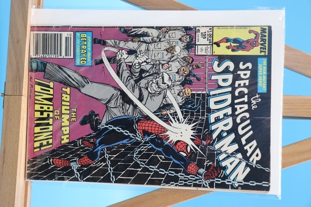 VINTAGE MARVEL COMIC: A VINTAGE MARVEL SPECTACULAR SPIDER-MAN #155 COMIC. GOOD CONDITION.