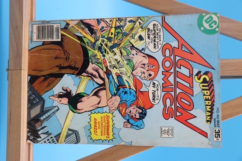 VINTAGE DC COMIC: A VINTAGE SUPERMAN ACTION COMICS #483. GOOD CONDITION.