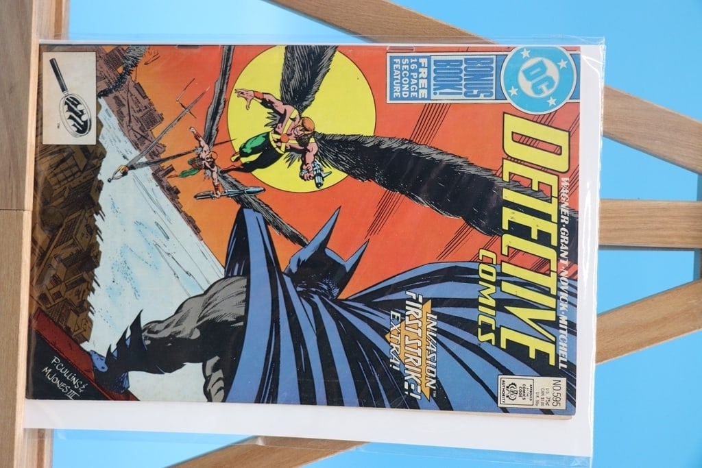 VINTAGE DC COMIC: A VINTAGE BATMAN DETECTIVE COMICS #595. GOOD CONDITION.