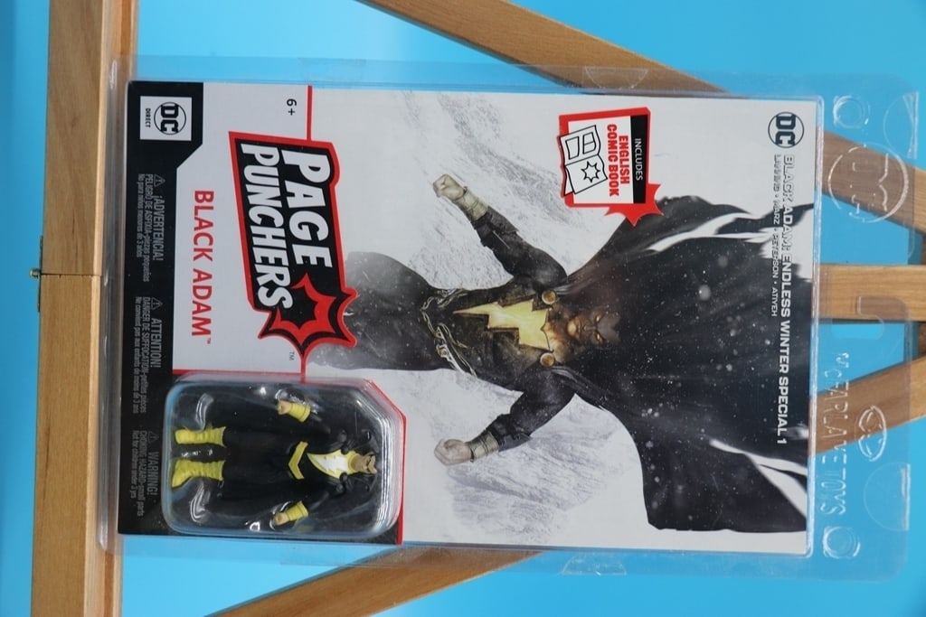 BLACK ADAM TOY: A BLACK ADAM TOY AND IISUE #1 COMIC. BRAND NEW. BOX MAY HAVE CONDITION ISSUES BUT ITEM IS SEALED.
