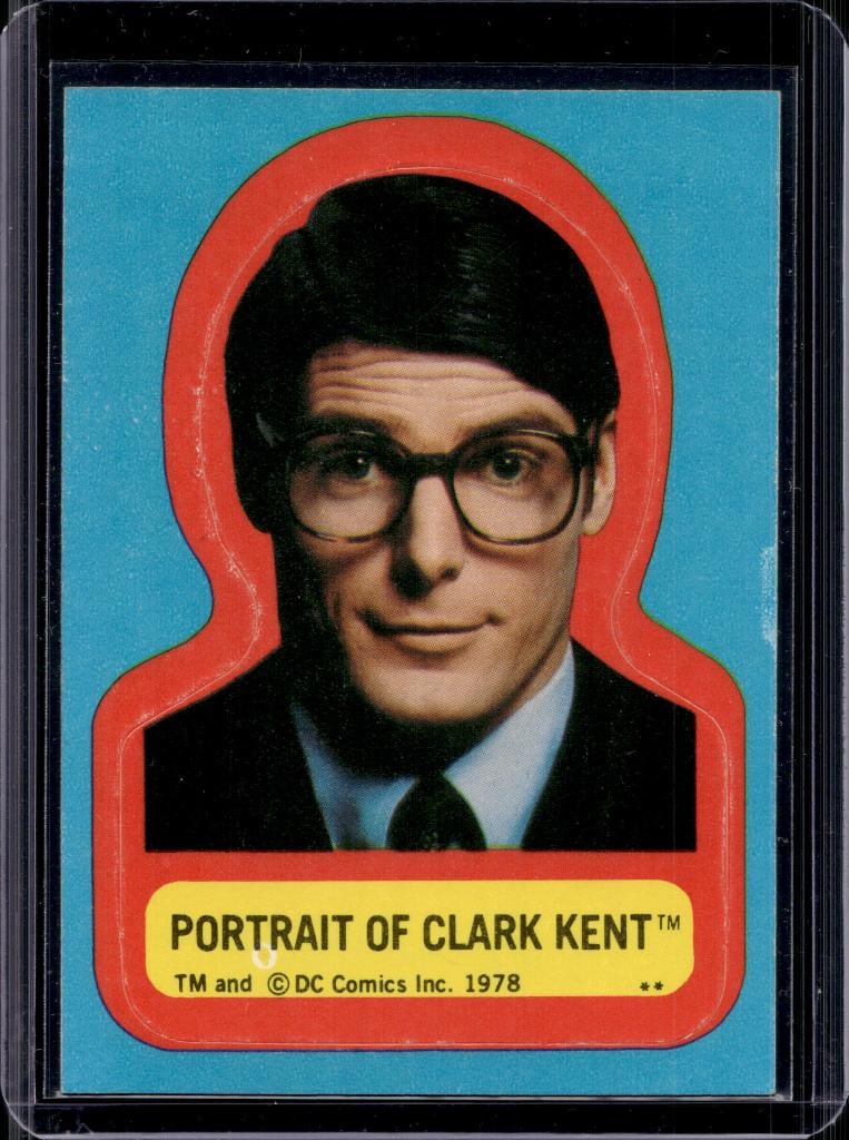 PORTRAIT OF CLARK KENT (CHRSTOPHER REEVE) 1978 TOPPS SUPERMAN: NEAR MINT OR BETTER CONDITION