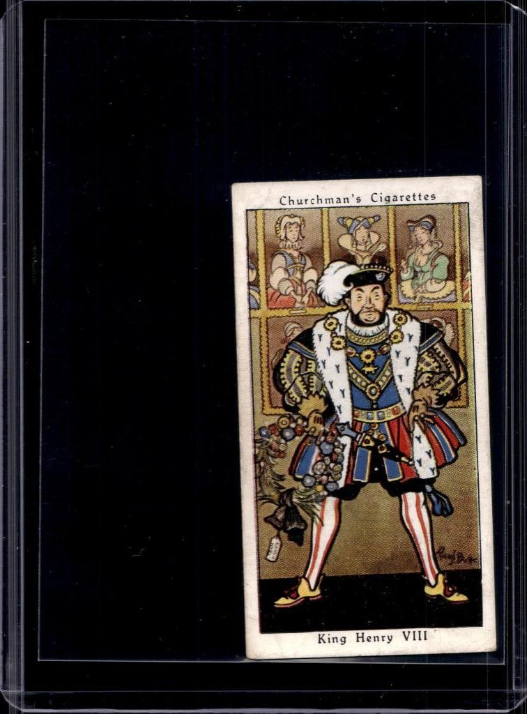 KING HENRY VIII 1937 CHURCHMAN'S CIGARETTES CARD: VERY GOOD OR BETTER CONDITION