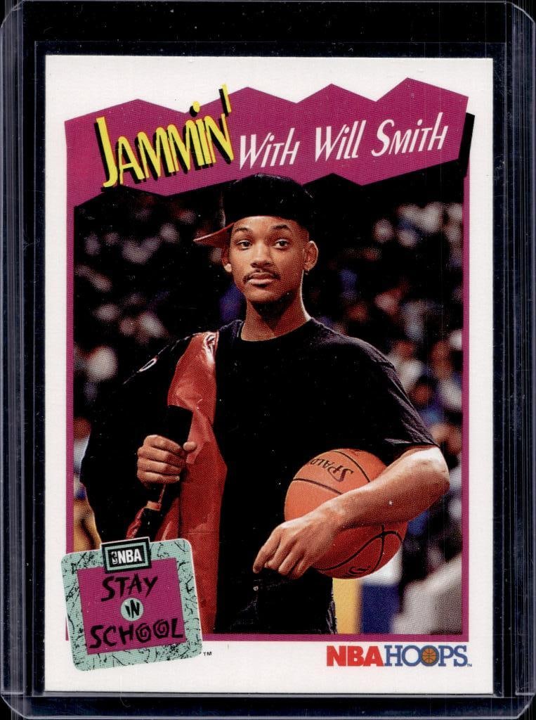 WILL SMITH 1991 HOOPS JAMMIN ROOKIE CARD: NEAR MINT OR BETTER CONDITION