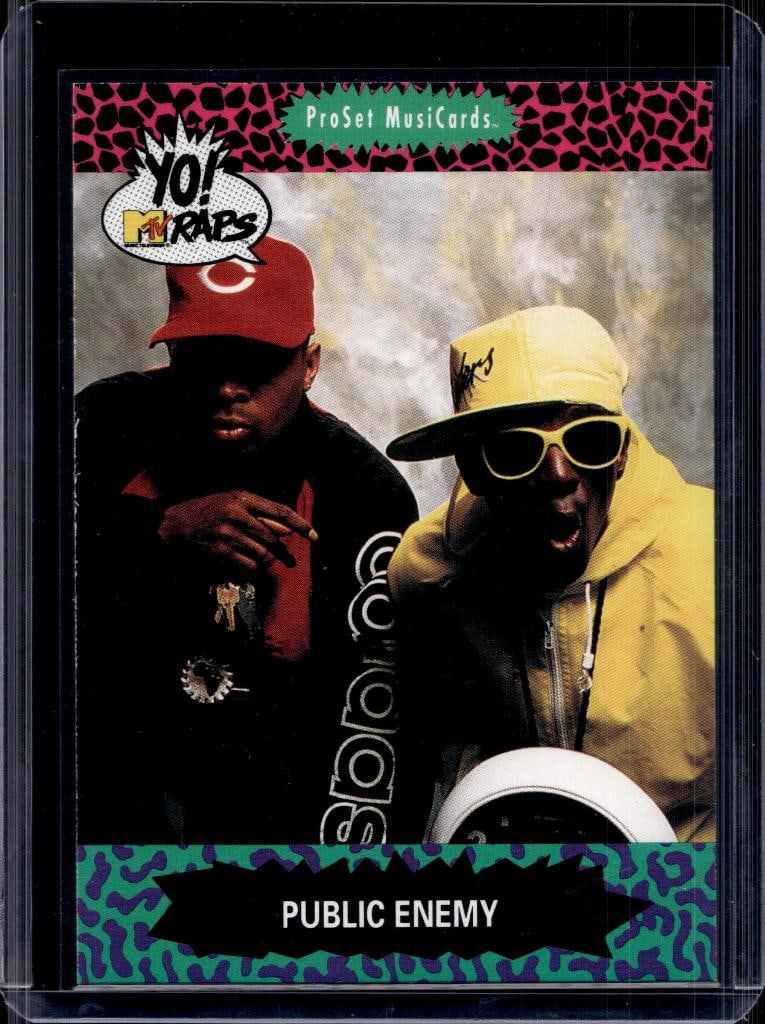 PUBLIC ENEMY 1991 YO MTV RAPS ROOKIE: NEAR MINT OR BETTER CONDITION