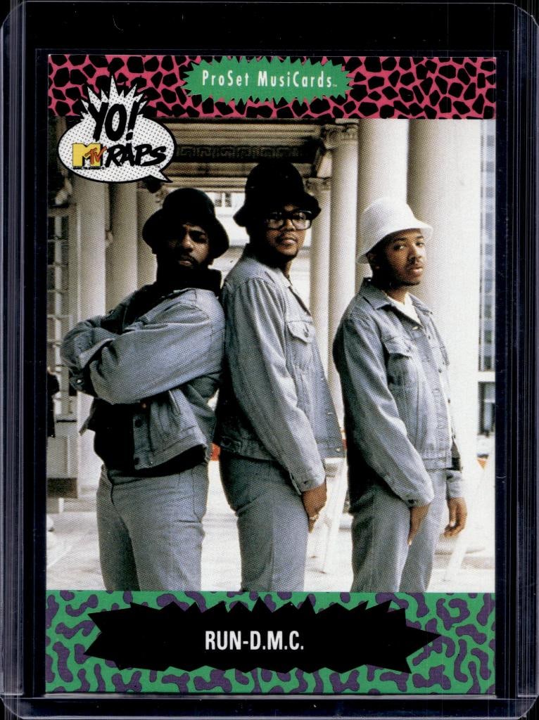 RUN D.M.C. 1991 YO MTV RAPS ROOKIE: NEAR MINT OR BETTER CONDITION