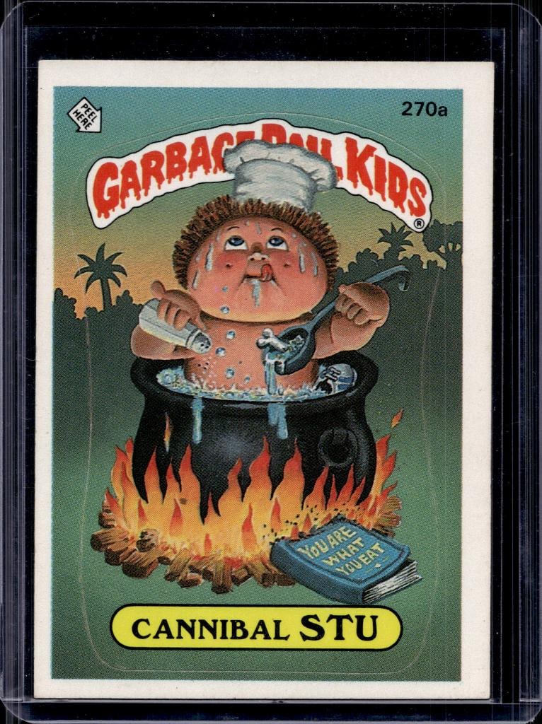 CANNIBAL STU 1986 TOPPS GARBAGE PAIL KIDS: NEAR MINT OR BETTER CONDITION
