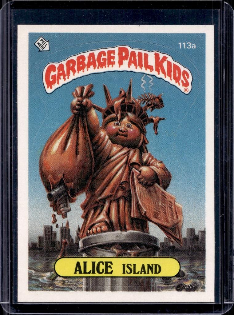 ALICE ISLAND 1986 TOPPS GARBAGE PAIL KIDS: NEAR MINT OR BETTER CONDITION