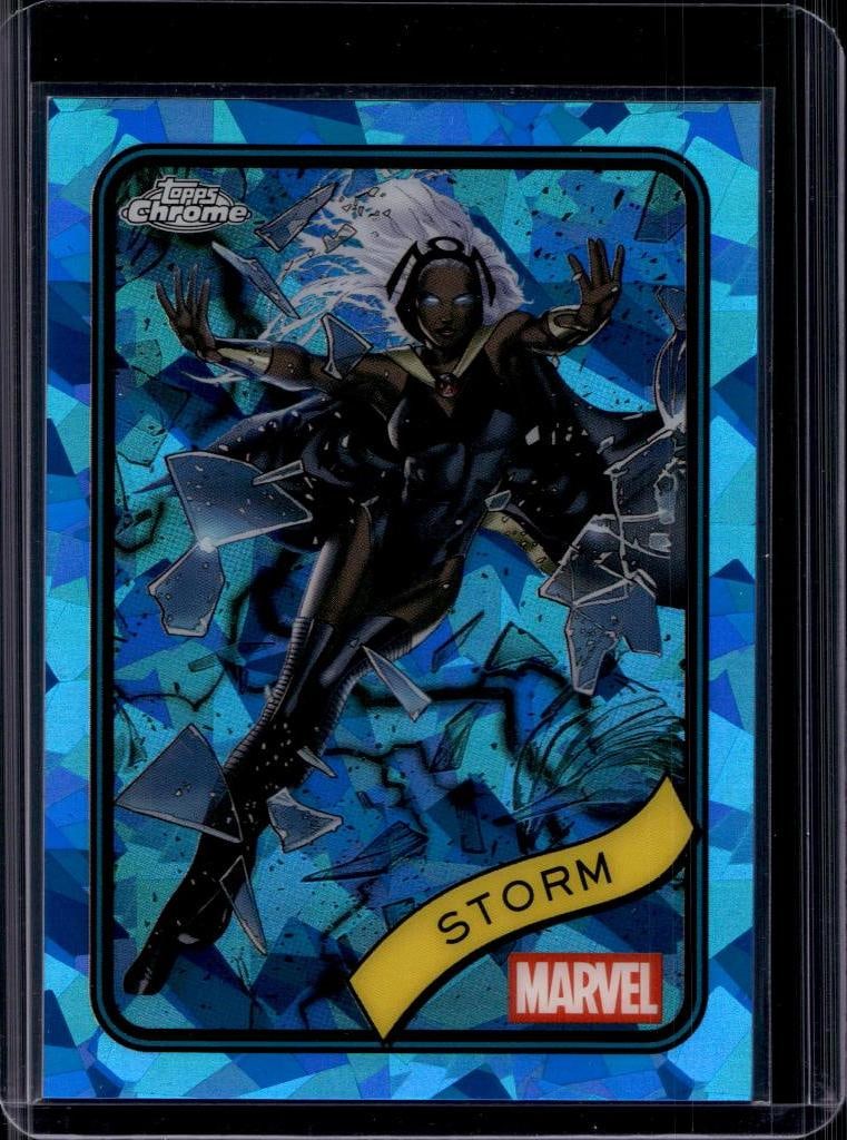 STORM 2025 TOPPS CHROME MARVEL SAPPHIRE REFRACTOR: NEAR MINT OR BETTER CONDITION