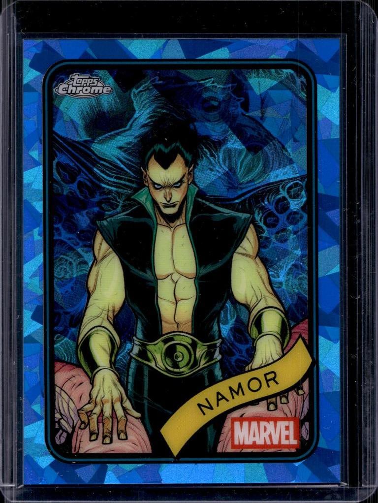 NAMOR 2025 TOPPS CHROME MARVEL SAPPHIRE REFRACTOR: NEAR MINT OR BETTER CONDITION