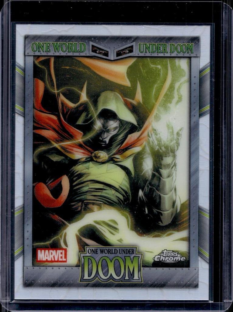 DOCTOR DOOM 2026 TOPPS CHROME MARVEL ONE WORLD UNDER DOOM REFRACTOR: NEAR MINT OR BETTER CONDITION