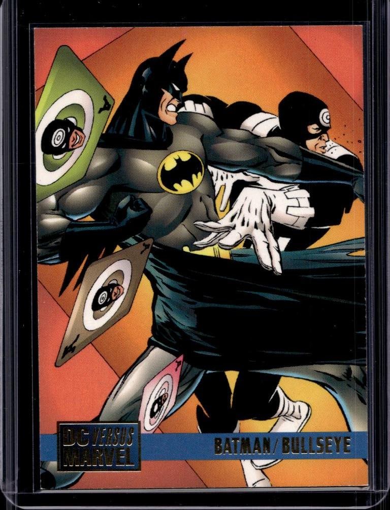 BATMAN VS BULLSEYE 1995 FLEER DC VS MARVEL: NEAR MINT OR BETTER CONDITION