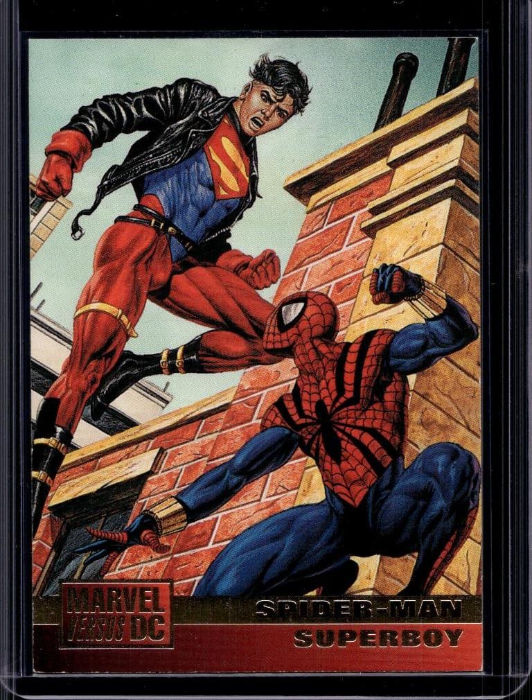 SPIDER-MAN VS SUPERBOY 1995 FLEER DC VS MARVEL: NEAR MINT OR BETTER CONDITION