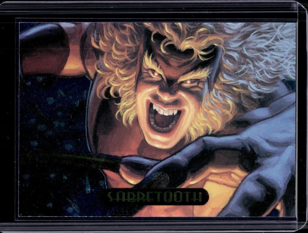 SABRETOOTH 1994 MARVEL MASTERPIECES POWERBLAST INSERT